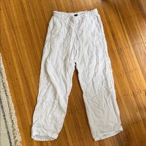 JCREW White Linen Pants